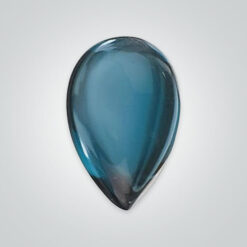 Natural London Blue Topaz, Pear Cabochon