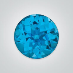 Natural Swiss Blue Topaz, Round Checkerboard