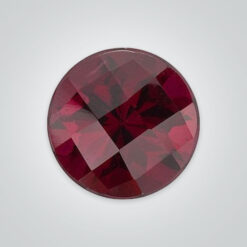 Natural Rhodolite Garnet, Round Checkerboard