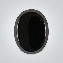Natural Black Onyx, Oval Buff Top