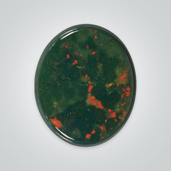 Natural Bloodstone, Oval Buff Top