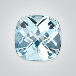 Natural Sky Blue Topaz, Cushion Checkerboard