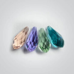 Cubic Zirconia Violet, Briolette Drop With Top Or Side Hole Drilled