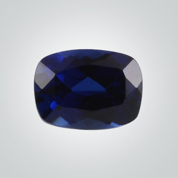 Lab Created Blue Sapphire# 35 (Dark), Cushion