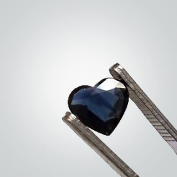 Lab Created Blue Sapphire# 35 (Dark), Heart