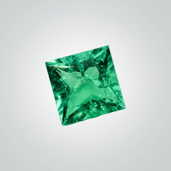 Lab Created Hydrothermal Colombian Emerald, Square