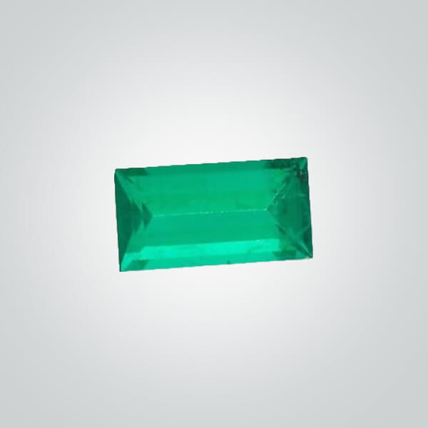 Lab Created Hydrothermal Colombian Emerald, Baguette
