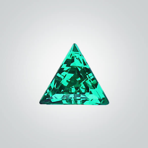 Lab Created Hydrothermal Colombian Emerald, Triangle