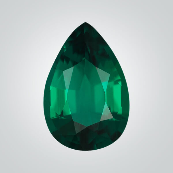 Lab Created Hydrothermal Emerald, Pear
