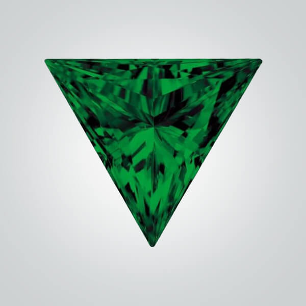 Lab Created Hydrothermal Emerald, Triangle