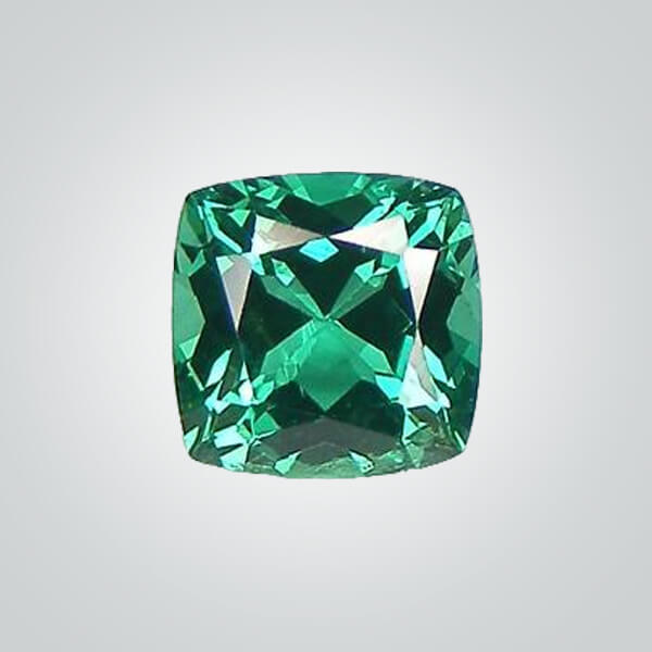 Lab Created Hydrothermal Emerald, Cushion