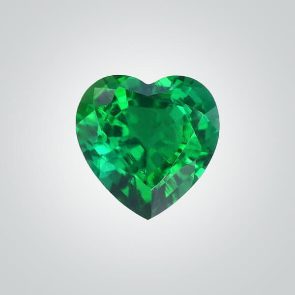 Lab Created Hydrothermal Emerald, Heart