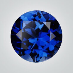 Lab Created Pulled Czochralski Blue Sapphire, Round
