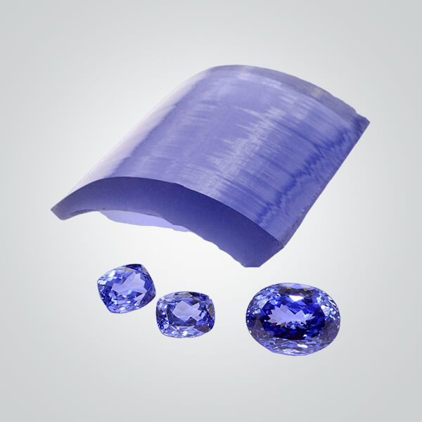 Lab Created Pulled Czochralski Light Blue Sapphire Rough