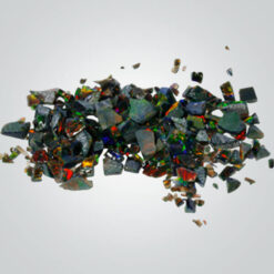 OP713 Black Opal with Yellow & Green Fire Crushed Opal Rough