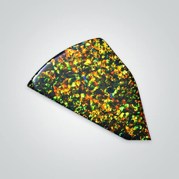 OP713 Black Opal with Yellow & Green Fire Rough stone
