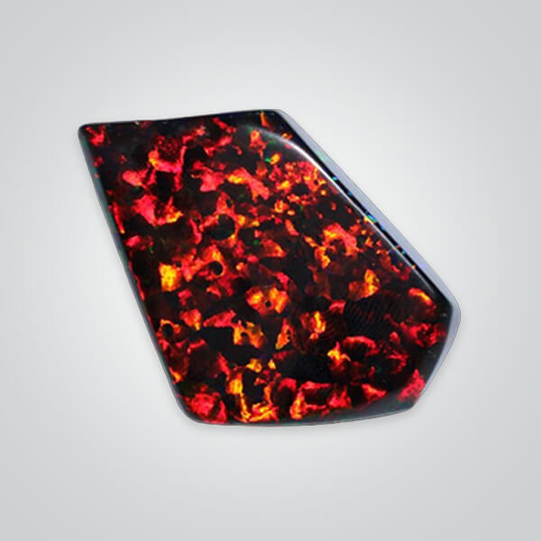 OP707 Black Opal with Red Fire Rough stone