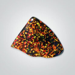 OP708 Black Grey Opal with Yellow Fire Rough stone