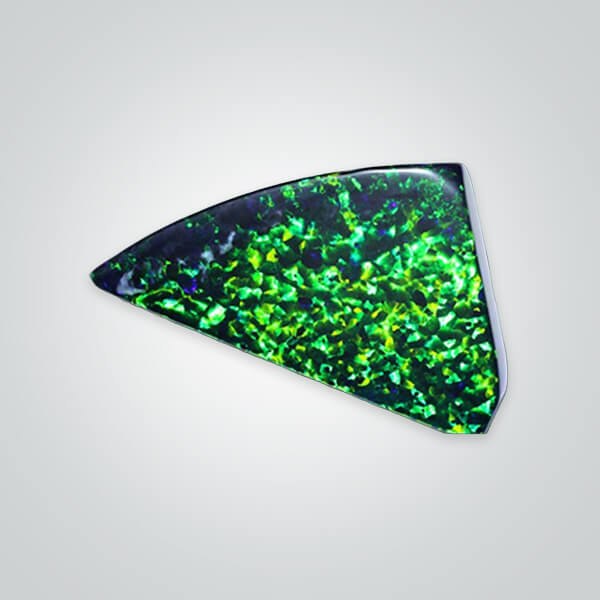OP709 Black Opal with Green Fire Rough stone