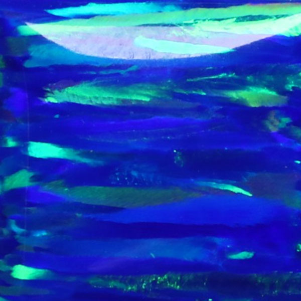 Lab Created Bello Opal Striped Pattern, OP27-B Royal Blue