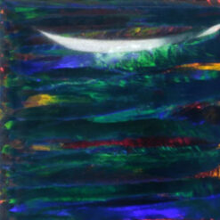 Lab Created Bello Opal Striped Pattern, OP29-B Space Blue