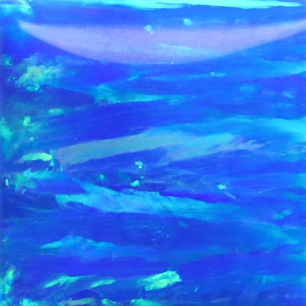 Lab Created Bello Opal Striped Pattern, OP05-B Blue Pacific