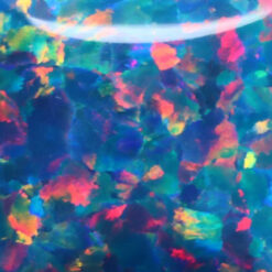 Lab Created Bello Opal Dotted Pattern, OP01-A Multi-Teal