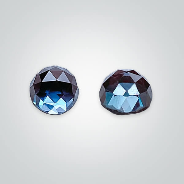 Lab Created Pulled Czochralski Alexandrite (Color Change), Round Rose cut