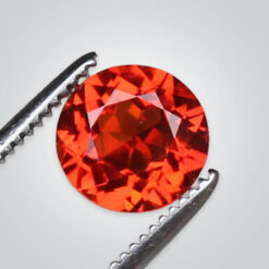 Natural Orange Sapphire, Round AAA