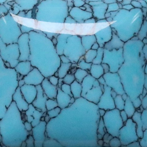 Lab Created Turquoise Blue with Black Web STURBW