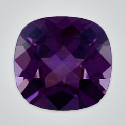 Lab Created Amethyst Quartz, Cushion Checkerboard