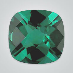 Lab Created Green Quartz, Cushion checkerboard