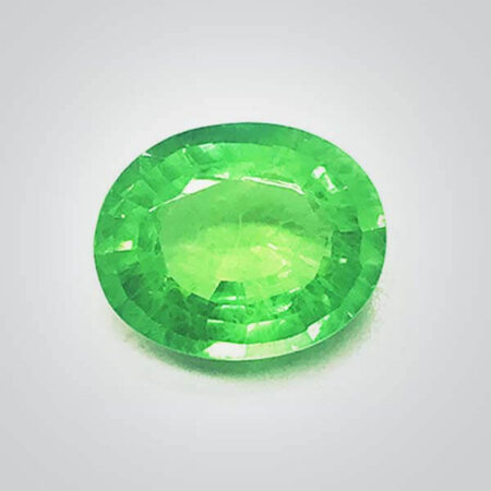 Lab Created Green Sapphire with inclusion, Oval - Oval, 11 X 9 mm