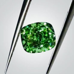 CZ Emerald Green 6A, Cushion Crushed Ice cut