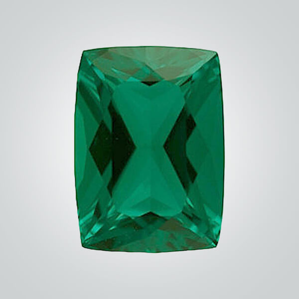 Lab Created Hydrothermal Emerald, Elongated Cushion