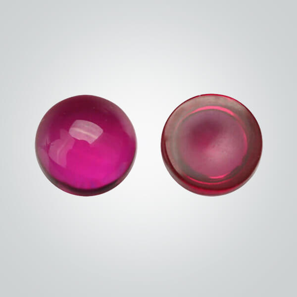Lab Created Ruby# 5, Round Cabochon