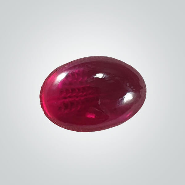 Lab Created Ruby# 5, Oval Cabochon