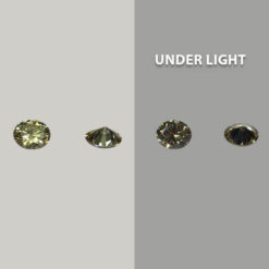 Cubic Zirconia Color Change Apple Green to Champagne