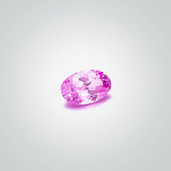 Lab Created Pulled Czochralski Pink Sapphire, Triangle