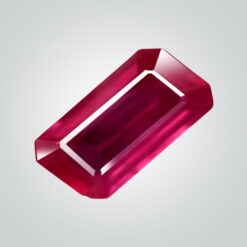 Lab Created Pulled Czochralski Pinkish Ruby, Emerald