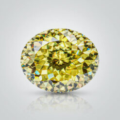 Yellow Moissanite, Round Portuguese Cut
