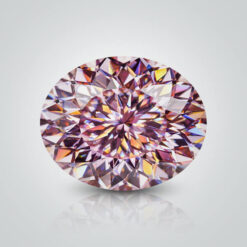 Light Pink Moissanite, Round Portuguese Cut