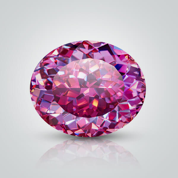 Pink Moissanite, Round Portuguese cut