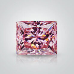Light Pink Moissanite, Square Princess